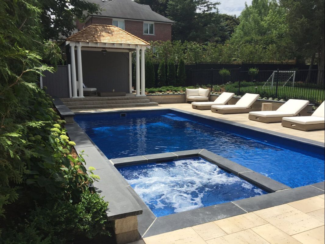Swimming pool. spa, cabana, patio, retaining walls - Toronto GTA