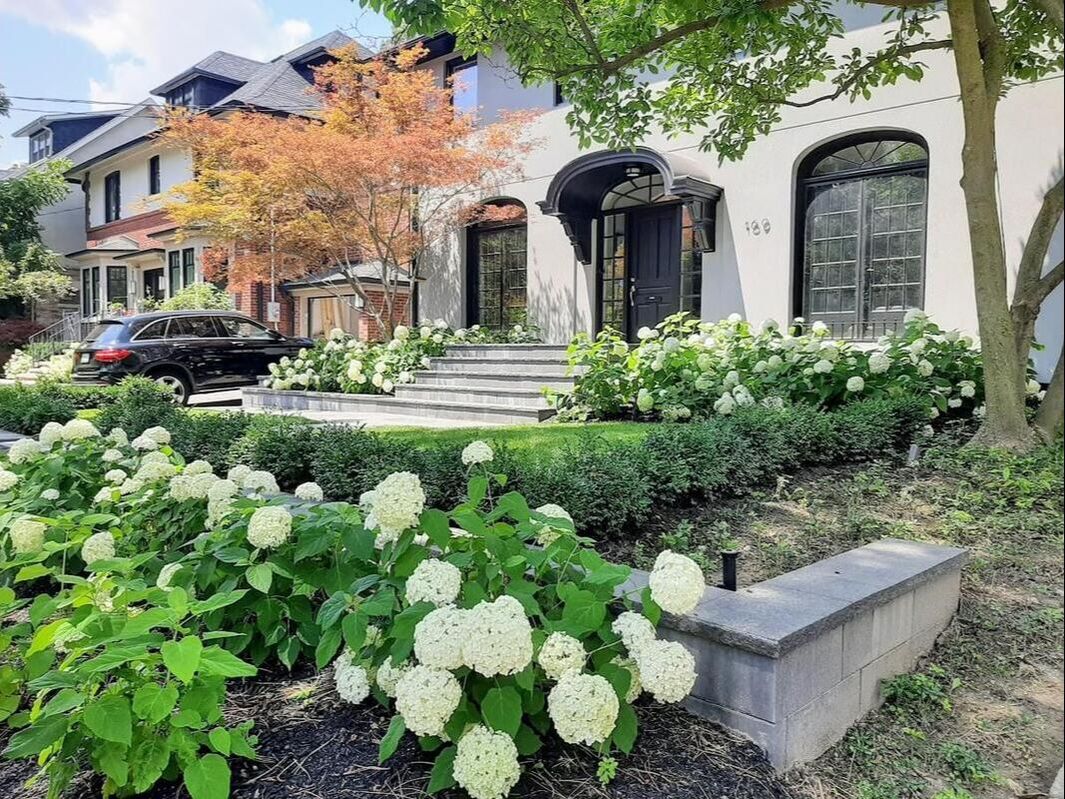 Modern, minimalist front yard garden design in Toronto, GTA